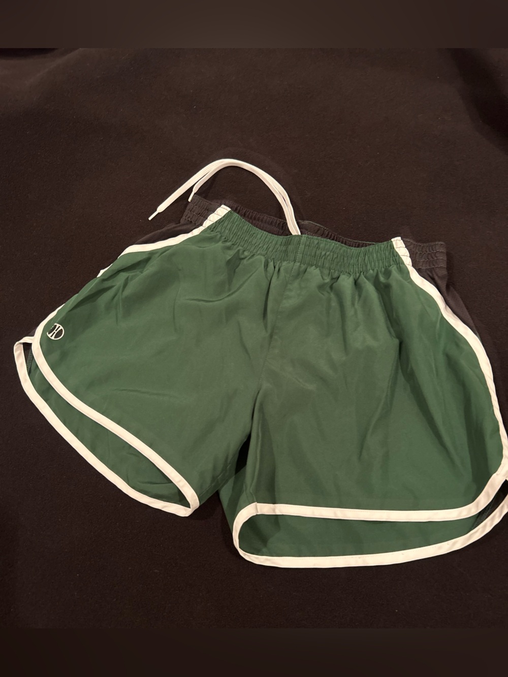 Holloway drifit Excel Women’s Green/White Solid Athletic Shorts Elastic Waist M